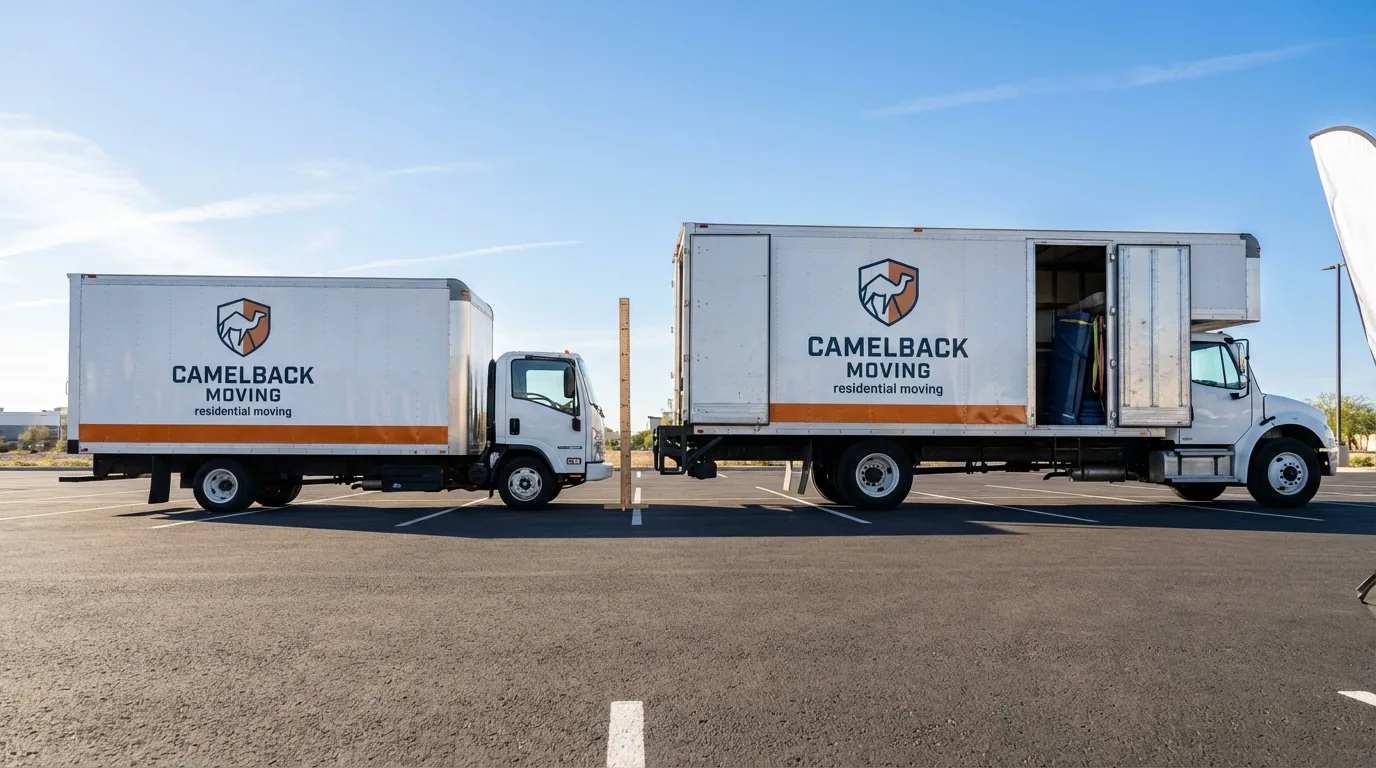 Moving truck size capacity guide in Rialto